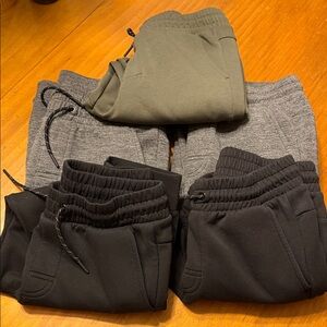 Kids Cozy Jogger Pants - Black, Gray, and Olive